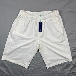 MYLES Make Moves White Athleisure‎ Performance Shorts Men L Long USA Made
